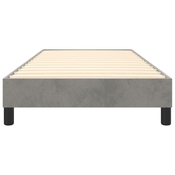 vidaXL Boxspring sengeramme Lysegrå 100x200 cm Fløjl