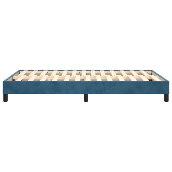 vidaXL Boxspring sengeramme Mørkeblå 120x200 cm Fløjl