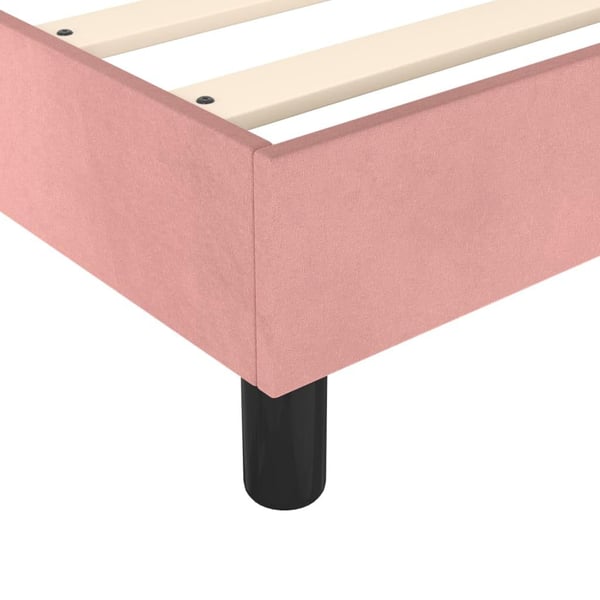 vidaXL Boxspring sengeramme 120x200 cm fløjl pink