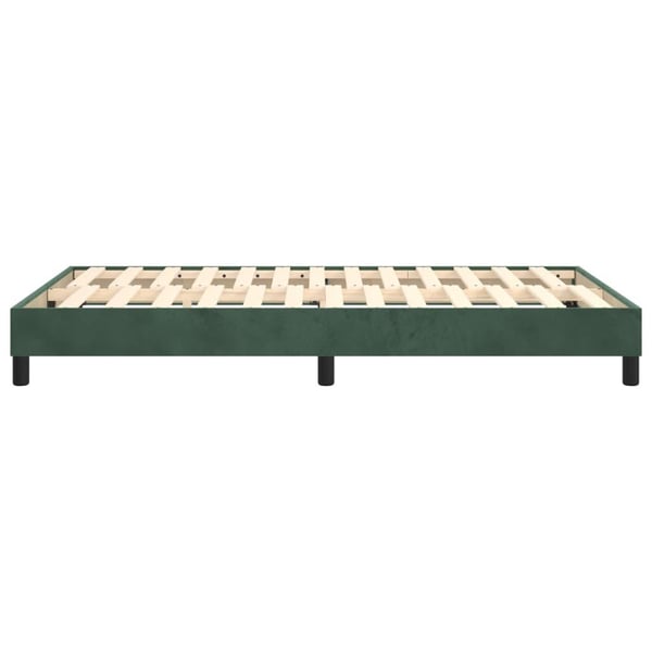 vidaXL Boxspring sengeramme Mørkegrøn 120x200 cm Fløjl