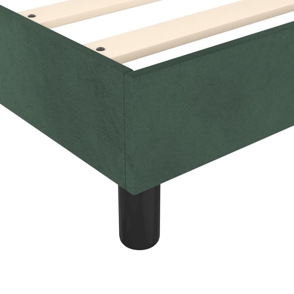 vidaXL Boxspring sengeramme Mørkegrøn 160x200 cm Fløjl