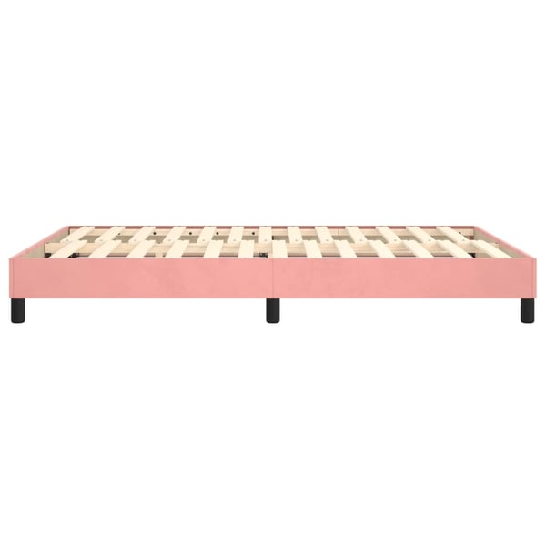 vidaXL Boxspring sengeramme 140x200 cm fløjl pink