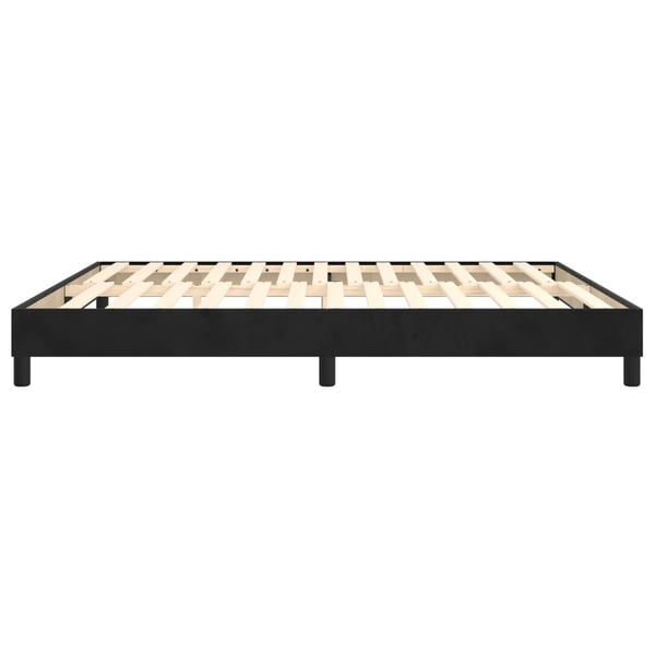 vidaXL Boxspring sengeramme Sort 160x200 cm Fløjl