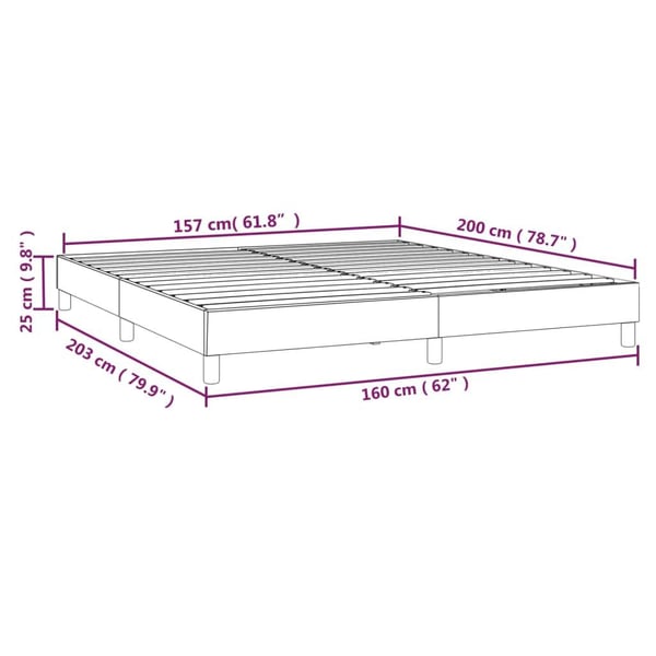 vidaXL Boxspring sengeramme Sort 160x200 cm Fløjl