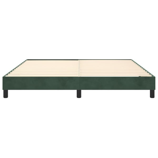 vidaXL Boxspring sengeramme Mørkegrøn 180x200 cm Fløjl