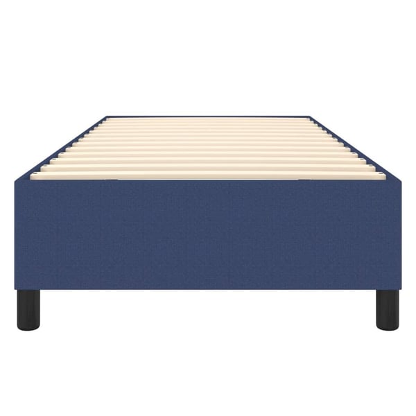 vidaXL Boxspring sengeramme 90x190 cm stof blå