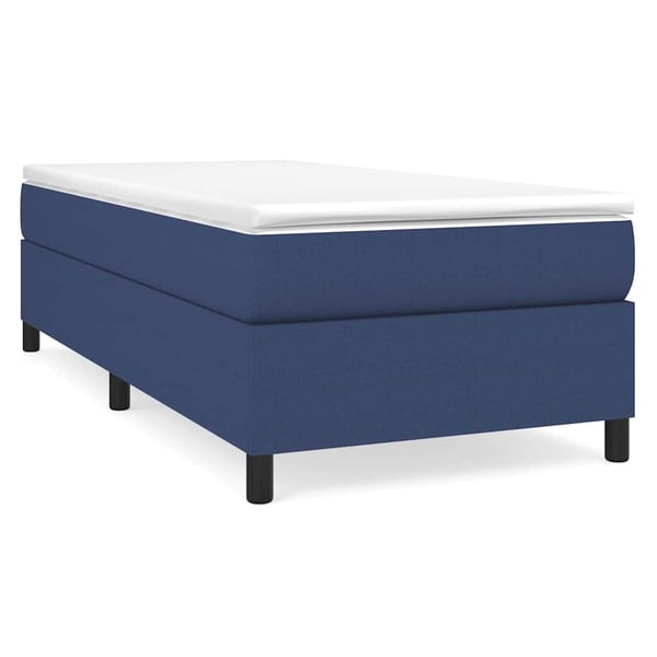 vidaXL Boxspring sengeramme 90x190 cm stof blå