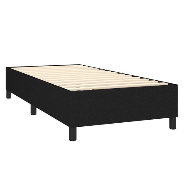 vidaXL Boxspring sengeramme Sort 100x200 cm Stof