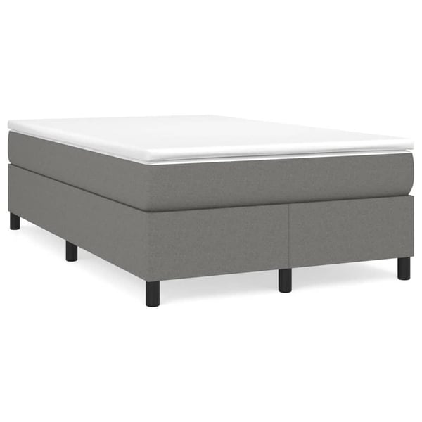 vidaXL Boxspring sengeramme Mørkegrå 120x200 cm Stof