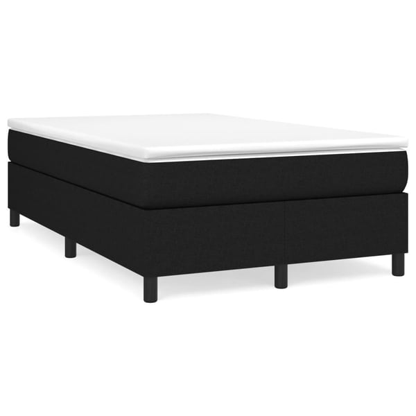 vidaXL Boxspring sengeramme Sort 120x200 cm Stof