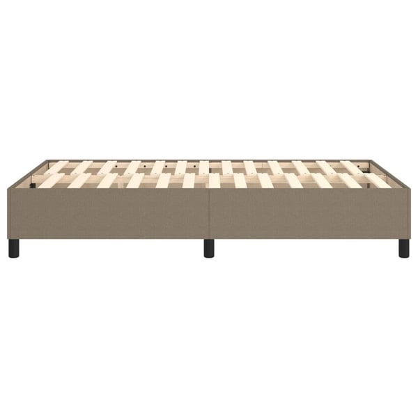 vidaXL Boxspring sengeramme Taupe 120x200 cm Stof