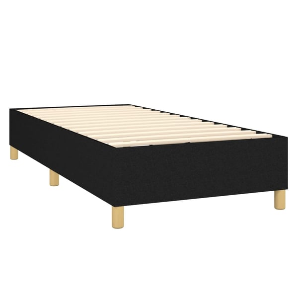 vidaXL Boxspring sengeramme 90x200 cm stof sort