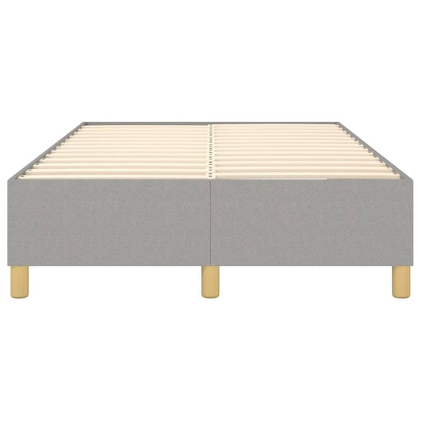 vidaXL Boxspring sengeramme Lysegrå 120x200 cm Stof