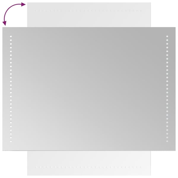 vidaXL Baderomsspeil med LED 50x70 cm