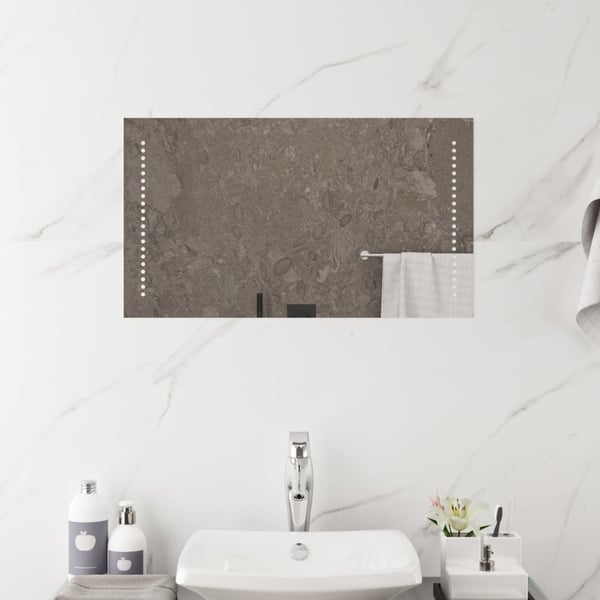 vidaXL Badrumsspegel LED 40x70 cm
