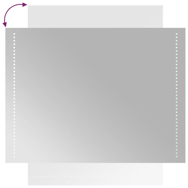 vidaXL Badrumsspegel LED 60x80 cm