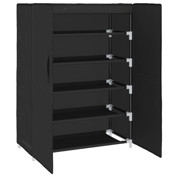 vidaXL Kenkäkaappi musta 60x28x90 cm kangas