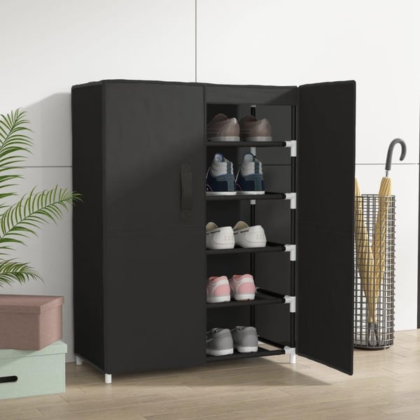 vidaXL skoskab 60x28x90 stof sort