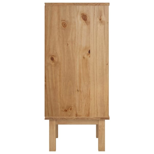 vidaXL Kommode OTTA brun og grå 45x39x90 cm heltre furu