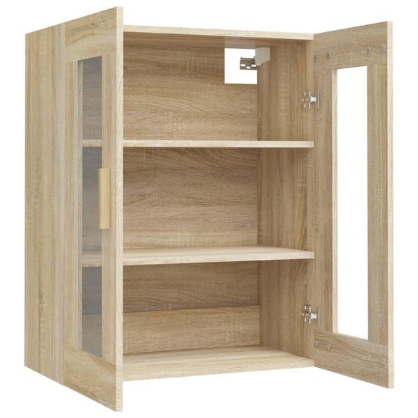 vidaXL Hengende veggskap sonoma eik 69,5x34x90 cm