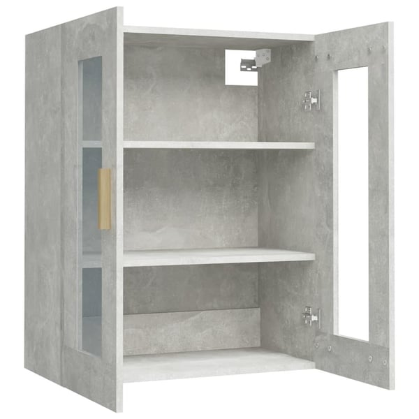 vidaXL Hengende veggskap betonggrå 69,5x34x90 cm