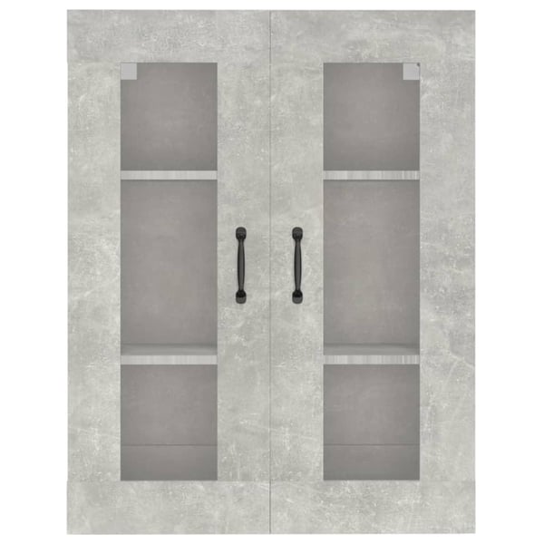 vidaXL Hengende veggskap betonggrå 69,5x34x90 cm
