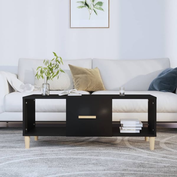 vidaXL sofabord 102x50x40 cm konstrueret træ sort