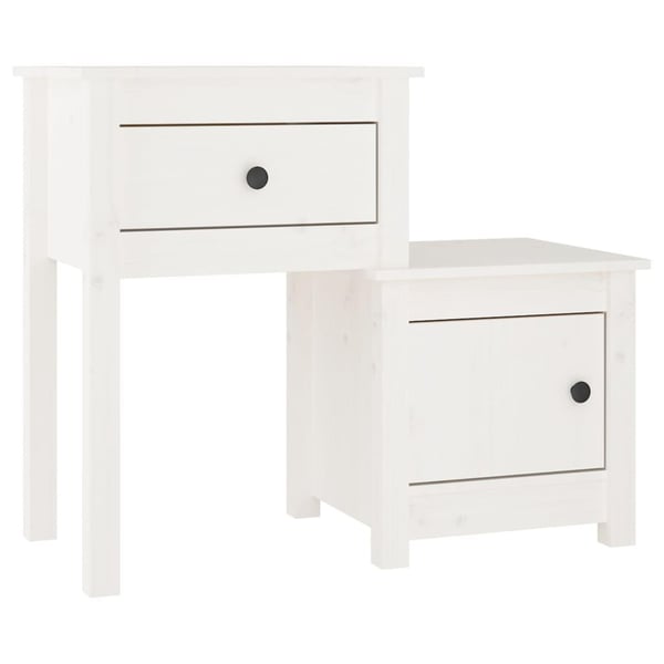 vidaXL Nattbord 79,5x38x65,5 heltre furu