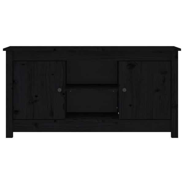 vidaXL tv-bord 103x36,5x52 cm massivt fyrretræ sort