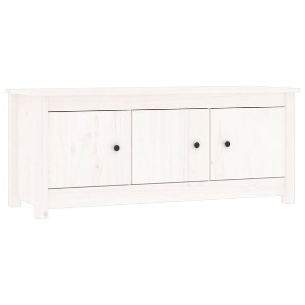 vidaXL Skoskap hvit 110x38x45,5 cm heltre furu