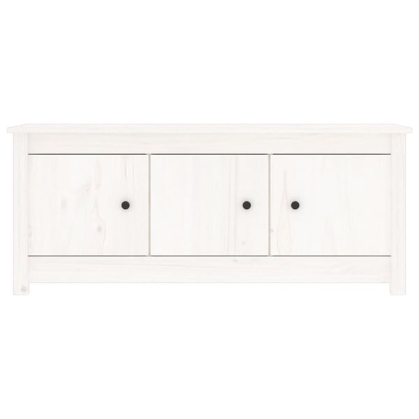 vidaXL Skoskap hvit 110x38x45,5 cm heltre furu