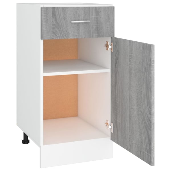 vidaXL Underskap med skuff Lyon grå sonoma 40x46x81,5 cm konstruert tre