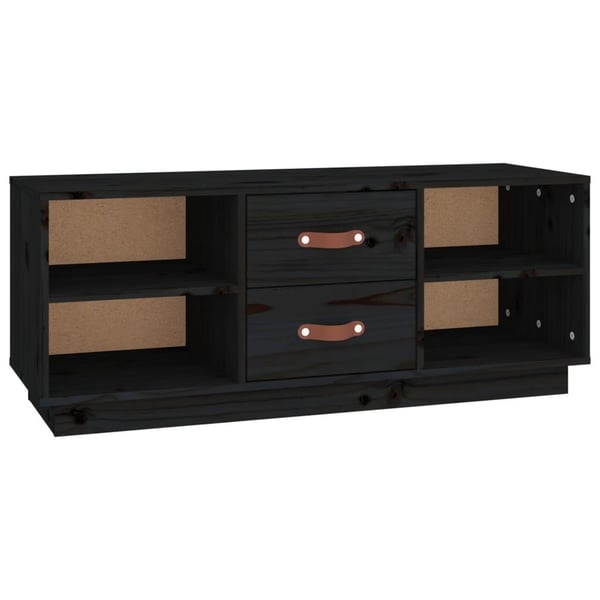 vidaXL TV-taso musta 100x34x40 cm täysi mänty