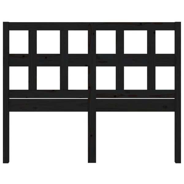 vidaXL Sengegavl svart 165,5x4x100 cm heltre furu