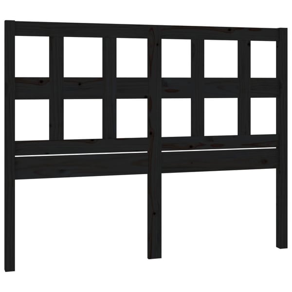 vidaXL Sengegavl svart 165,5x4x100 cm heltre furu