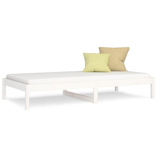 vidaXL Dagseng uten madrass hvit 80x200 cm heltre furu