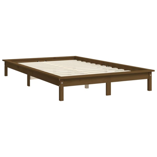 vidaXL Sengeramme honningbrun heltre furu 160x200 cm