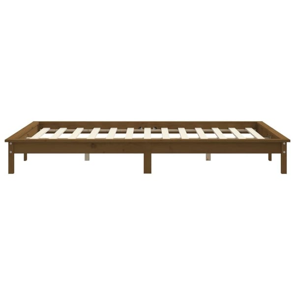 vidaXL Sengeramme honningbrun heltre furu 160x200 cm