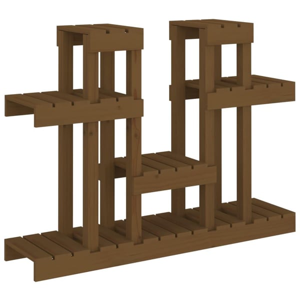 vidaXL Plantestativ honningbrun 104,5x25x77,5 cm heltre furu
