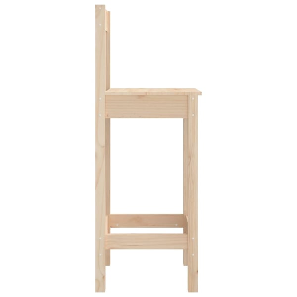 vidaXL Barstoler 2 stk 40x41,5x112 cm heltre furu