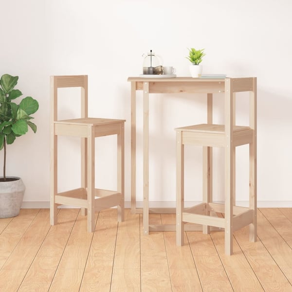 vidaXL Barstoler 2 stk 40x41,5x112 cm heltre furu