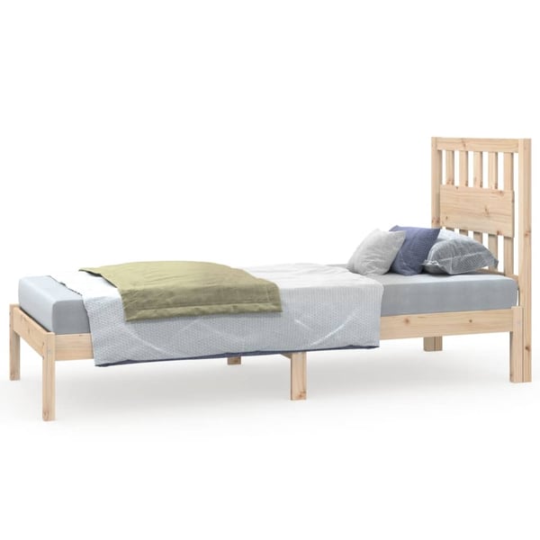 vidaXL Sengeramme heltre furu 75x190 cm Small Single