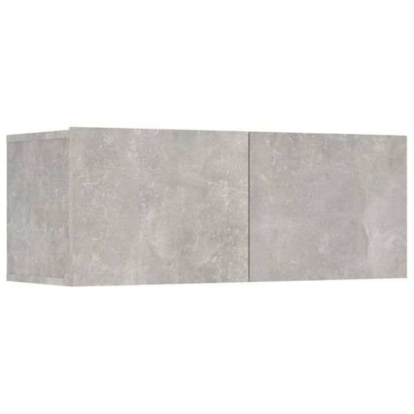 vidaXL TV-benker 4 stk betonggrå 80x30x30 konstruert tre