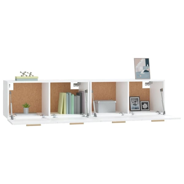 vidaXL Seinäkaapit 2 kpl valkoinen 80x35x36,5 cm tekninen puu