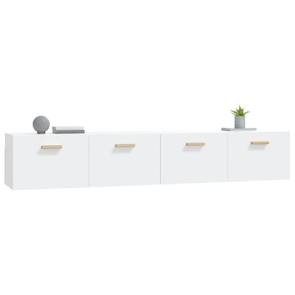 vidaXL Seinäkaapit 2 kpl valkoinen 100x36,5x35 cm tekninen puu