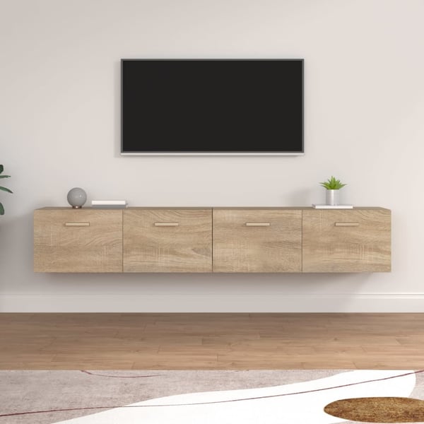 vidaXL Veggskap 2 stk sonoma eik 100x36,5x35 cm konstruert tre