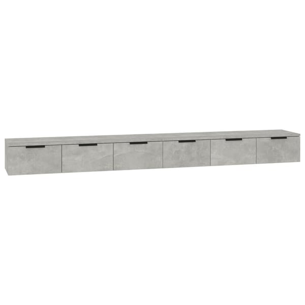 vidaXL vægskabe 2 stk. 102x30x20 cm konstrueret træ betongrå