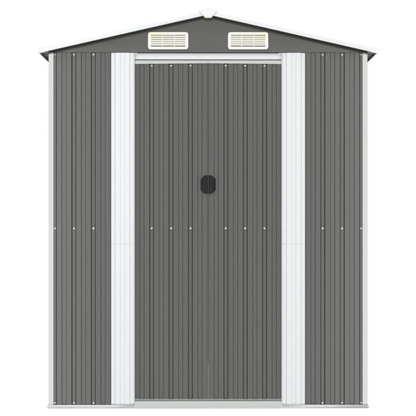 vidaXL Puutarhavaja vaaleanharmaa 192x191x223 cm galvanoitu teräs
