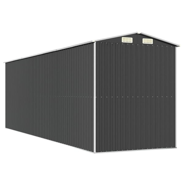 vidaXL haveskur 192x606x223 cm galvaniseret stål antracitgrå