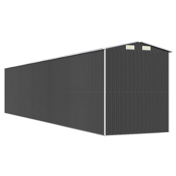 vidaXL haveskur 192x1021x223 cm galvaniseret stål antracitgrå